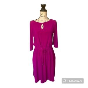 Emma & Michelle Hot Pink Midi Dress